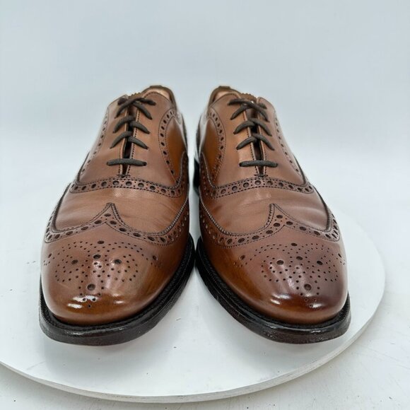 Church’s Sandringham 173 UK 8.5 F US 9.5 Brown Leather Wingtip Oxford Shoes - Picture 3 of 12